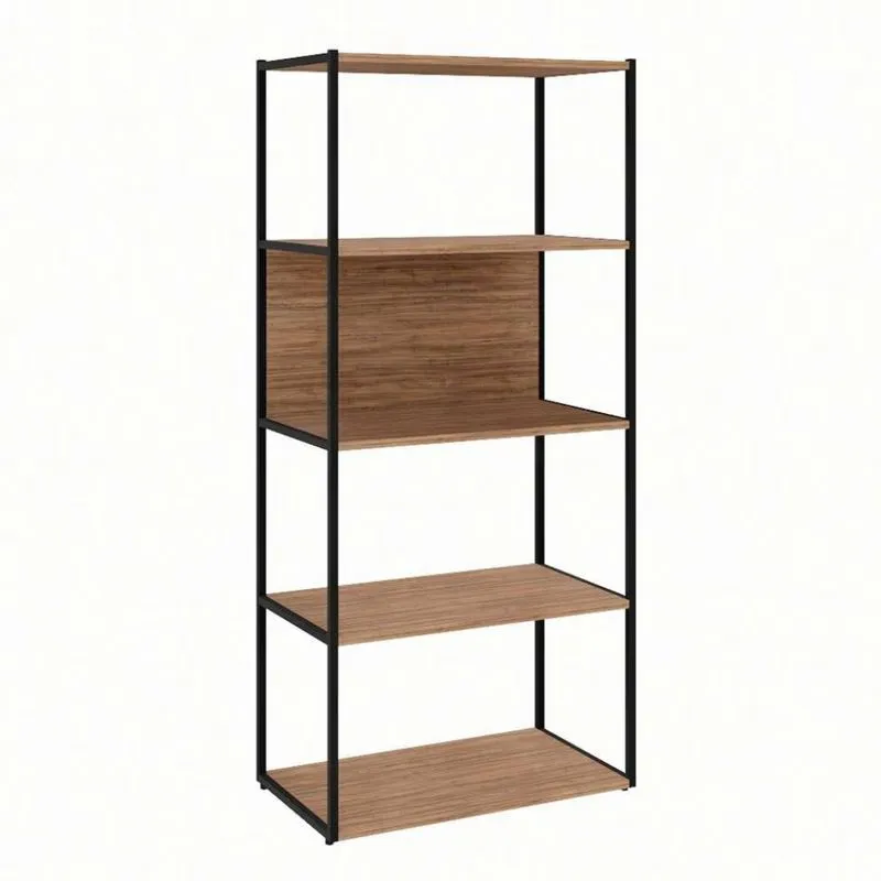 Estante Multiuso Modern Design Shelf Metal e MDP 139cm Preta