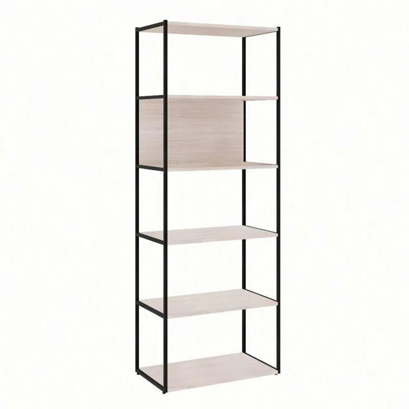Estante Multiuso Modern Design Shelf Metal e MDP Carvalho Berlin e Preta