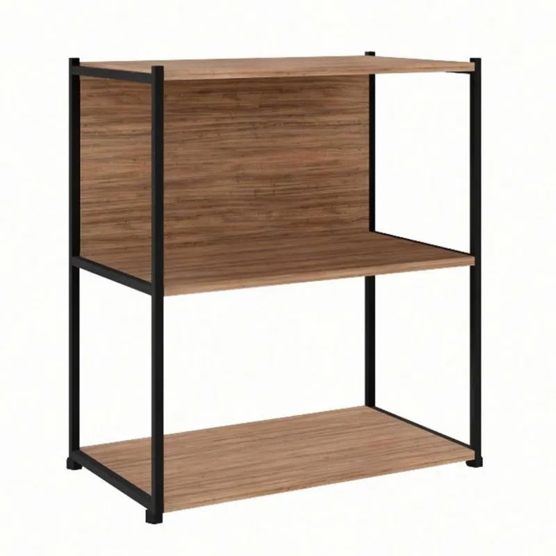 Estante Modern Design Shelf Metal e MDP Ameixa e Preta 71 cm
