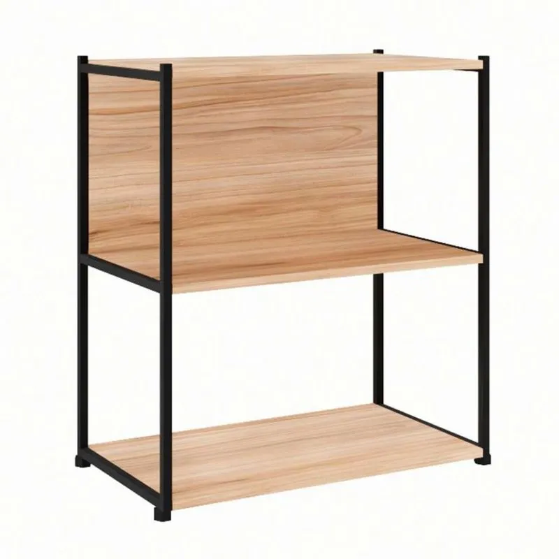 Estante Modern Design Shelf Metal e MDP Natural 71 cm