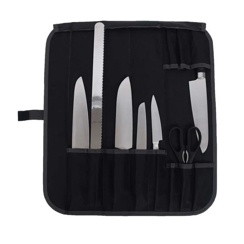 Estojo Porta Facas Churrasqueiro Chef à Prova D'Agua Preto