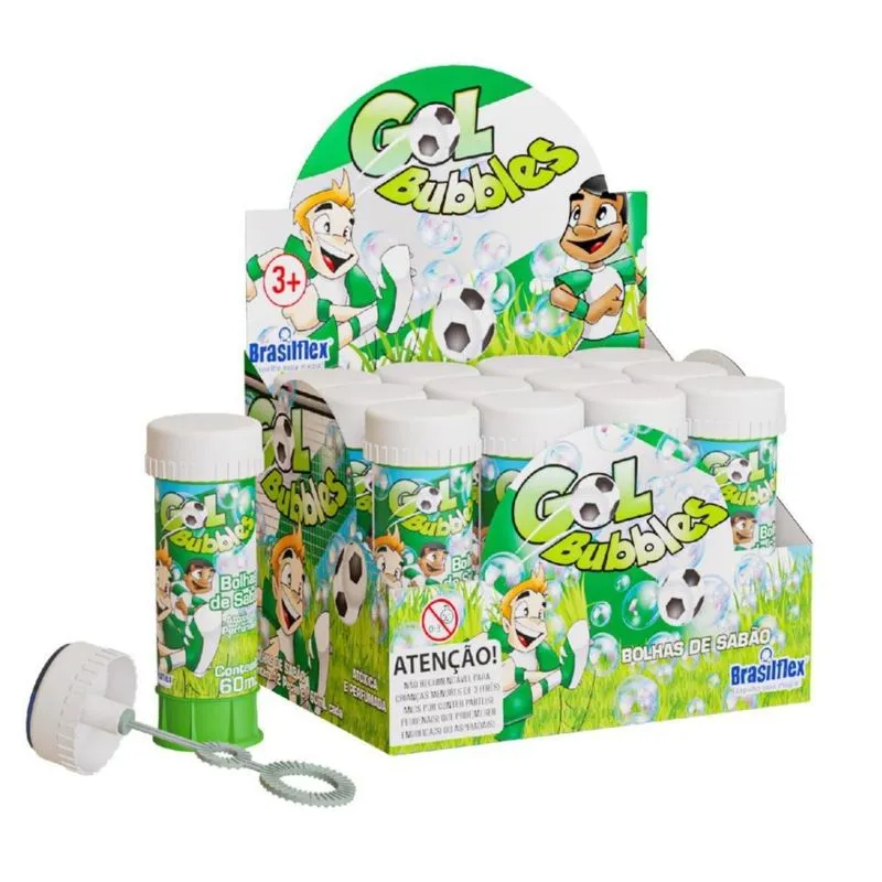 Bolha De Sabão Gol Bubble 12u Futebol Verde E Branco Verdão