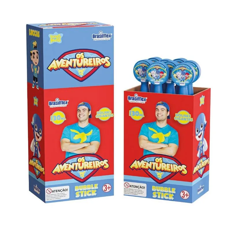 Bolhas Bolhinhas Sabão Bubble Stick Luccas Neto Os Aventureiros 1un