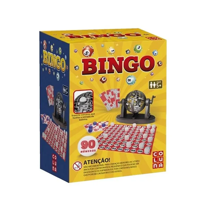 Jogo de Bingo Completo Cartela Globo Coluna