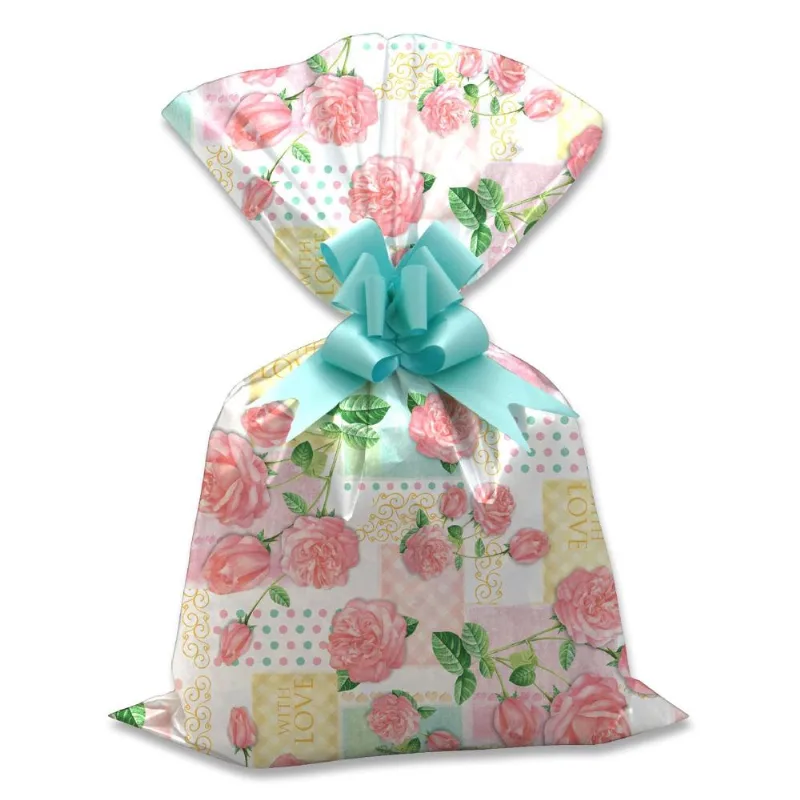 Saco Presente Gala 43x59 Cor 370 Floratta Rose SACO PRESENTE GALA 43X59 COR 370 FLORATT