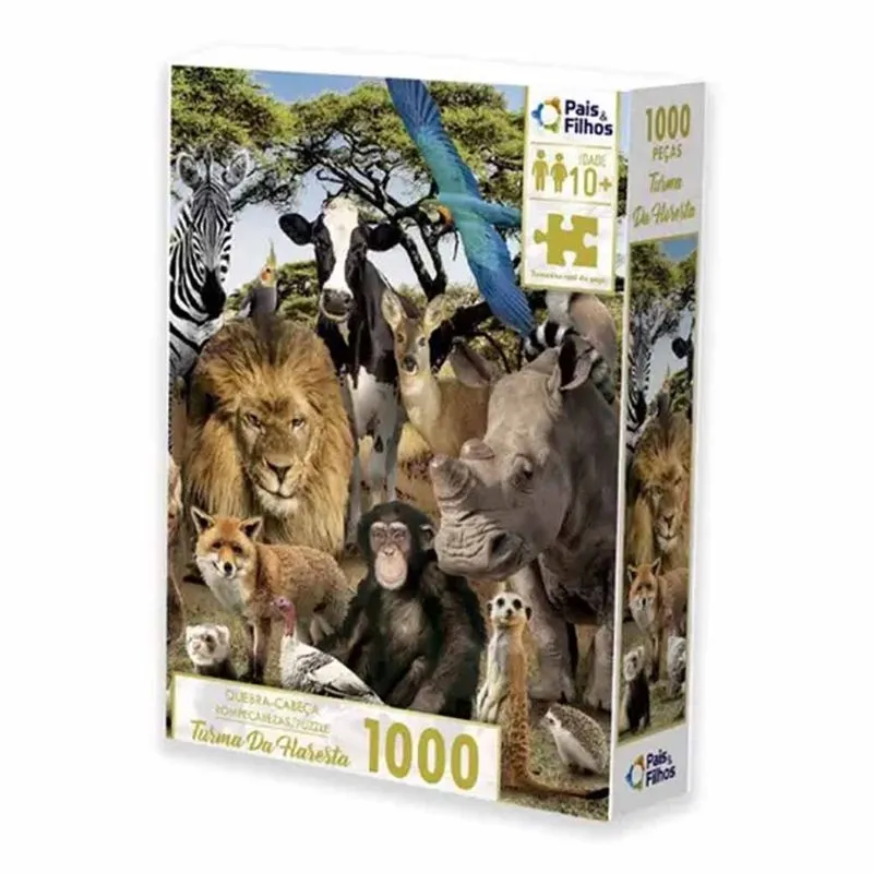 Quebra-Cabeça - 1000 Peças - Turma da Floresta - Pais e Filhos