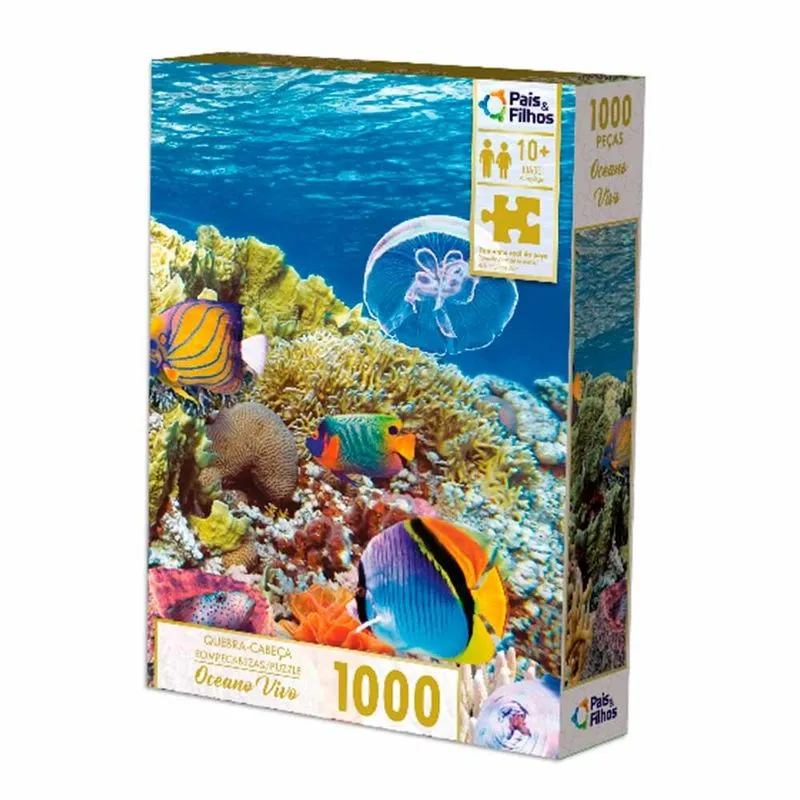 Quebra Cabeca 1000 Pecas Oceano Vivo Pais E Filhos