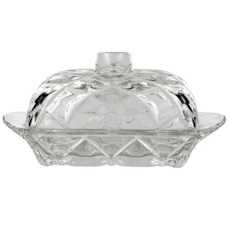 Manteigueira Diamond 16,8x10,5cm em Vidro Flashgoods