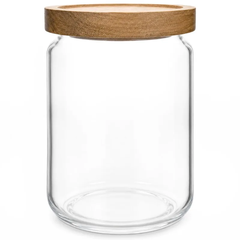 Pote Hermético C/ Tampa MDF 700ml em Vidro Flashgoods