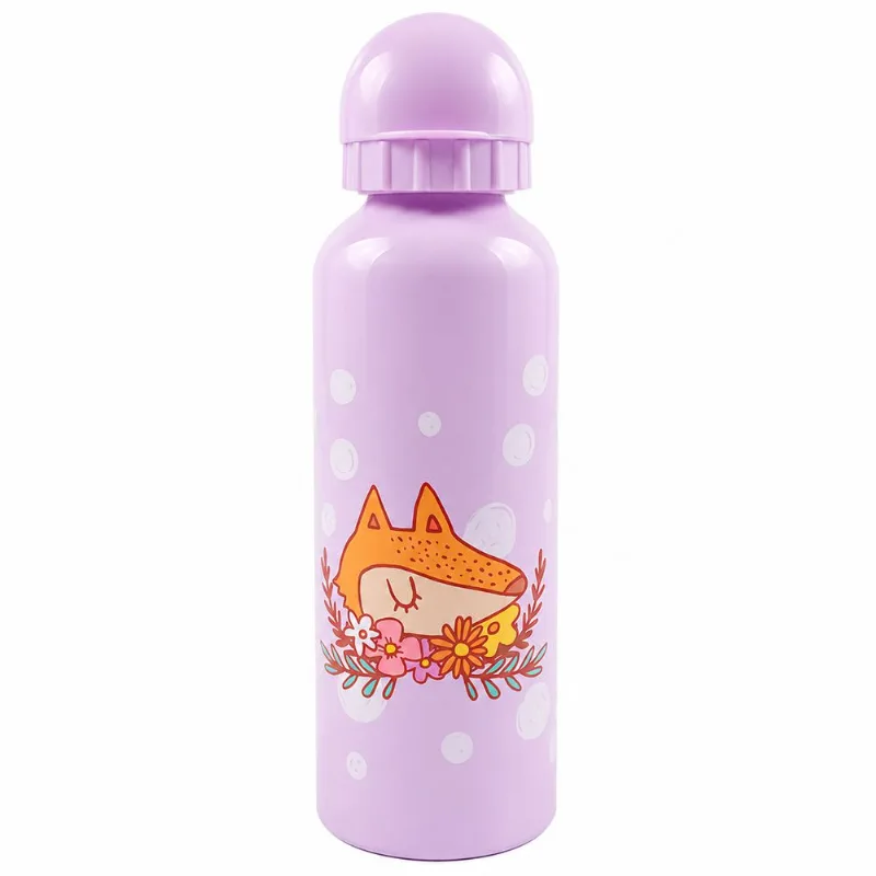 Garrafa Squeeze Fox 500ml em Alumínio Flashgoods -Lilas