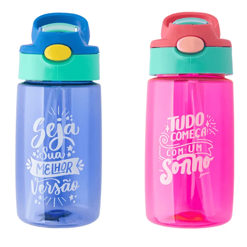 Garrafa Plástica C/ Bico Retrátil 450ml - Modelos Sortidos - F5211 Flux/flashgoods (clink)
