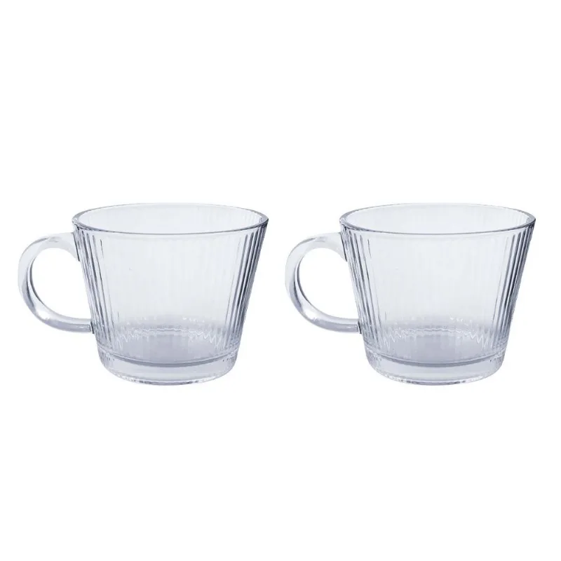 Jogo de Canecas Refinatta 2 Peças 400ml em Vidro Flashgoods