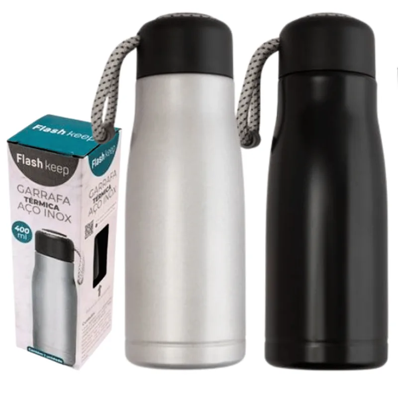 Garrafa Térmica em Aço Inox 400 ml - Flash keep UNICA