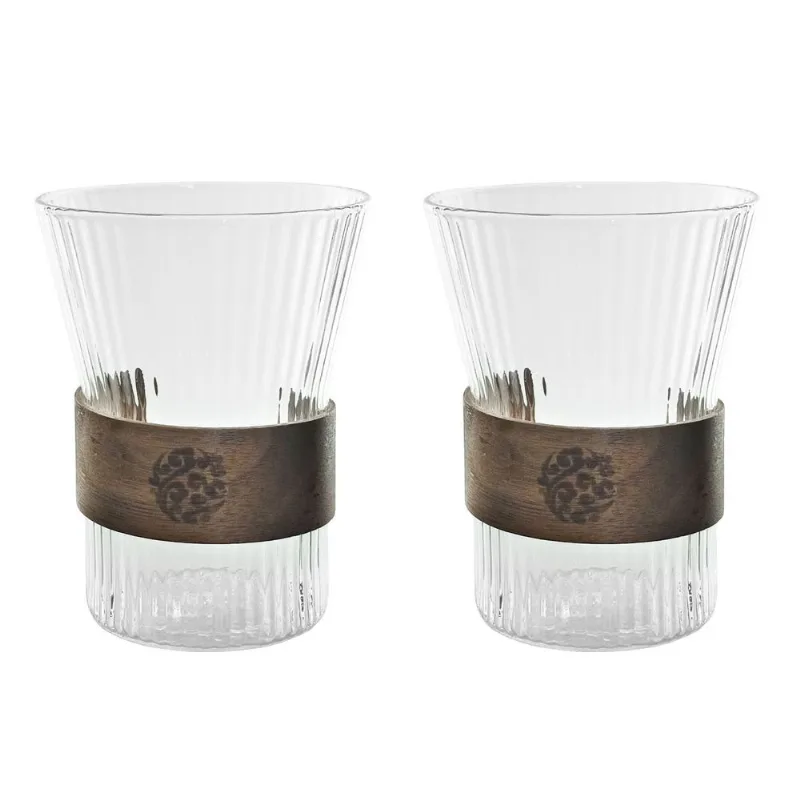 Jogo Copo 2 Peças Rustic Flux 340ml em Vidro Flashgoods