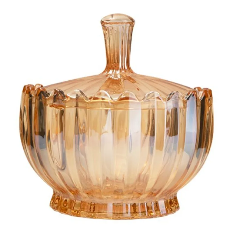 Bomboniere de Vidro Âmbar 15x15 - Flashgoods UNICA