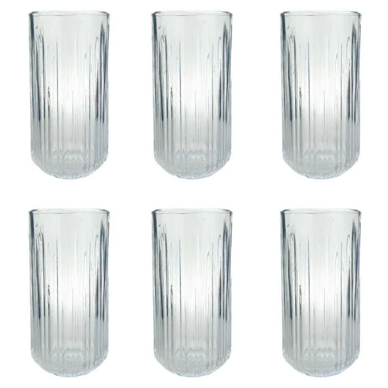 Jogo de Copo 6 Peças 380ml em Vidro Flashgoods