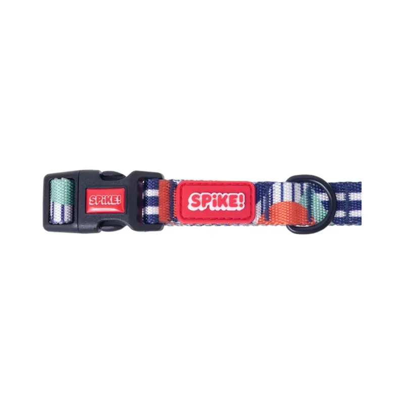 Coleira para Cães Geo Azul Spike P