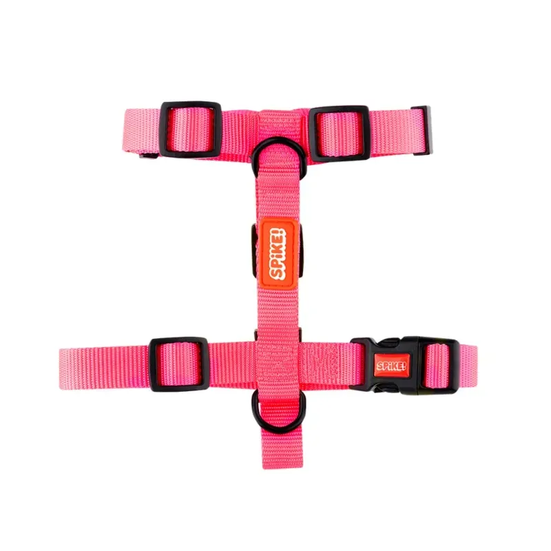 Peitoral H para Cães Pink Spike G