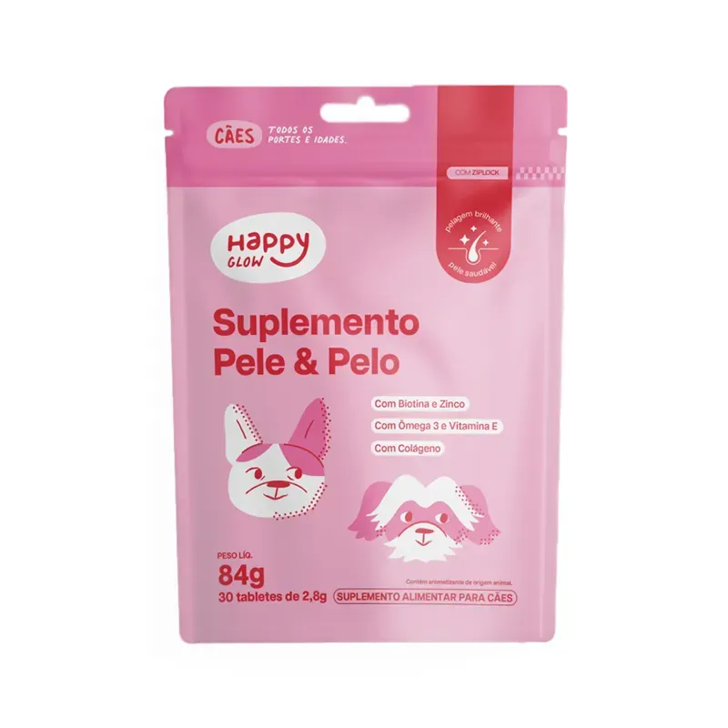 Suplemento Happy Glow Pele e Pelo para Cães Happy Med 84 g