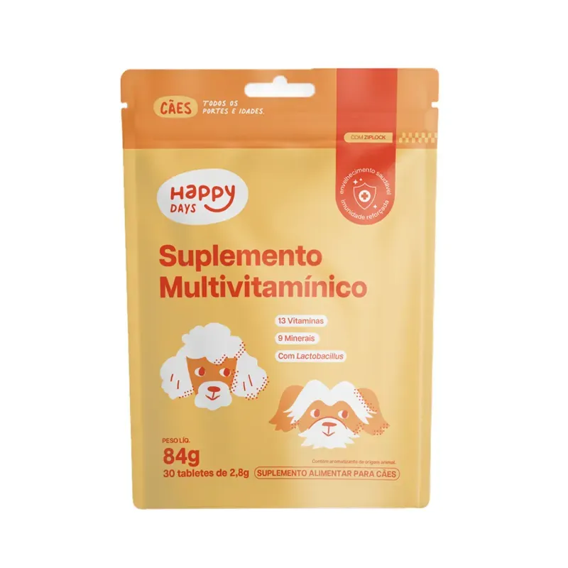 Suplemento Happy Days Multivitamínico para Cães Happy Med 84 g