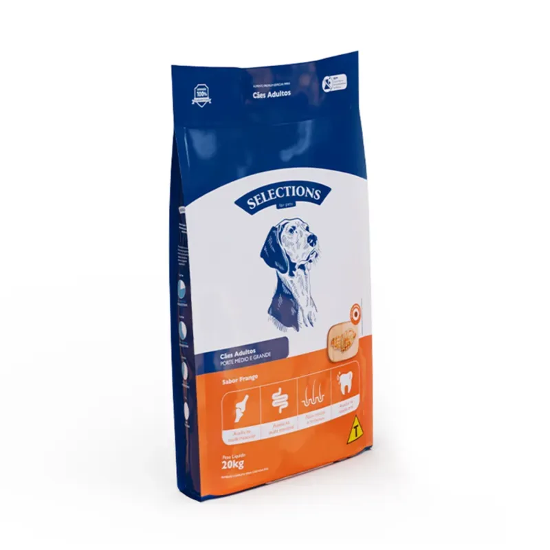 Ração Selections for Pets Cães Adultos Médio e Grande Frango 20 kg