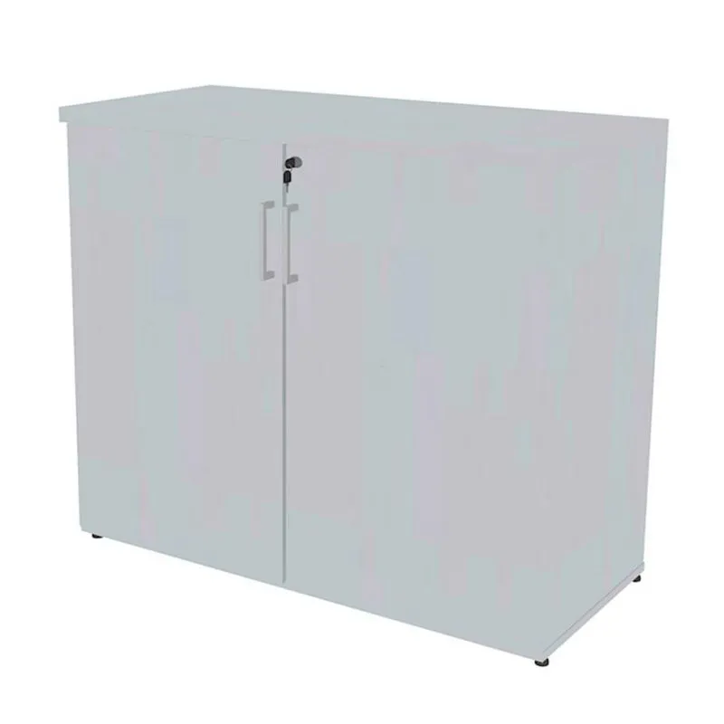 Armário de Escritório KitCubos 2 PT Cinza Cristal 75 cm
