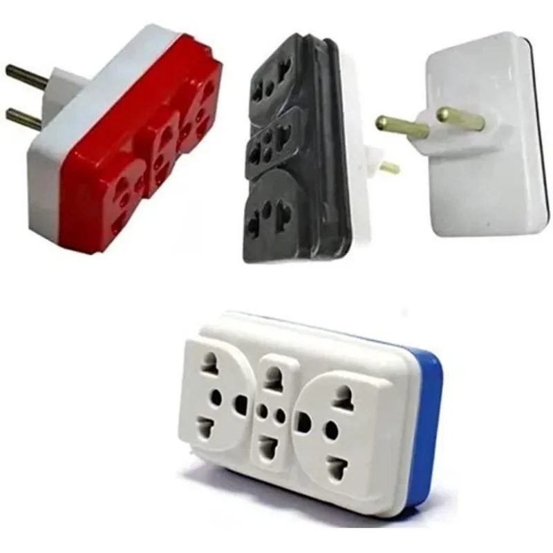 Adaptador De Tomada Benjamim T Com 3 Entradas