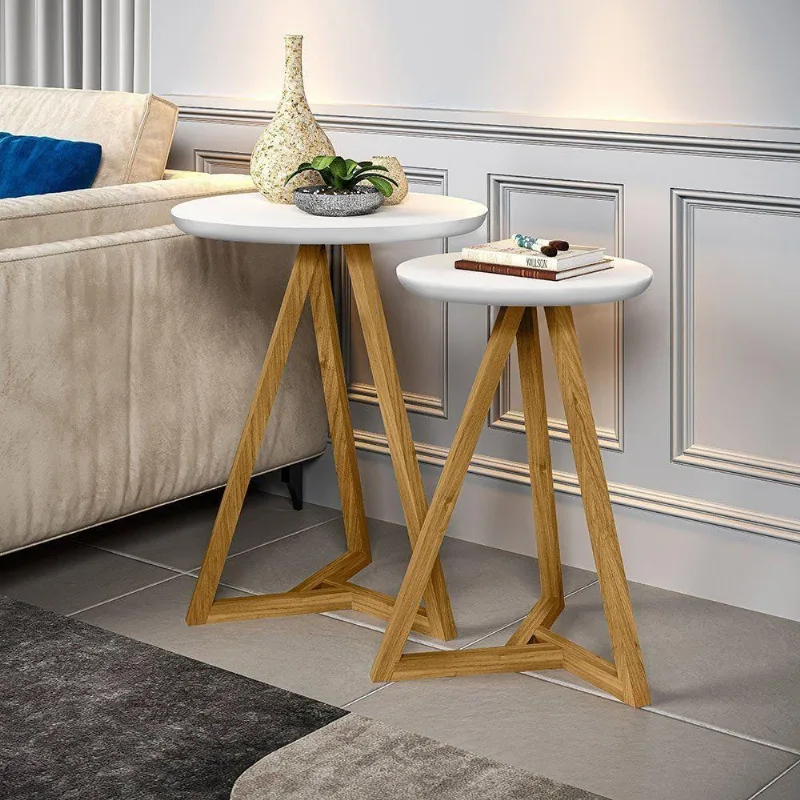 Mezanino Lateral Solteiro Classic com Tampo Chanfrado MDF Branco Tebarrot Móveis