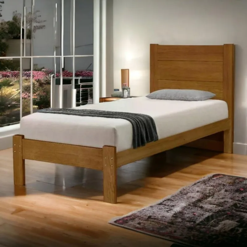 Cama Box Solteiro Lara Colchão Espuma Imbuia Atraente Móveis