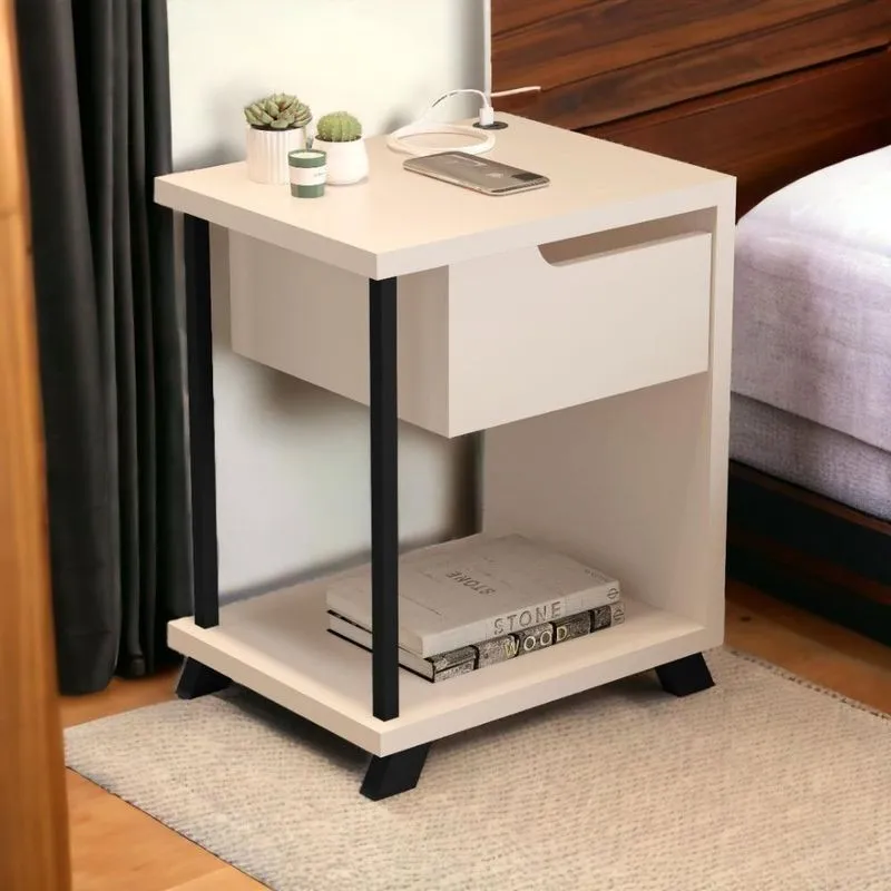 Mesa De Cabeceira Moderna Jb 1010 Pérola Bechara