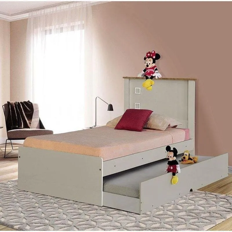 Cama Solt. Barcelona Off White e Nature Com Auxiliar Tebarrot