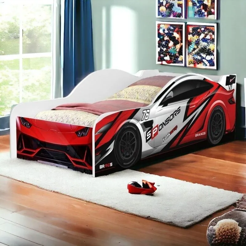 Cama Solteiro Carro Speed Com Colchão Cambel