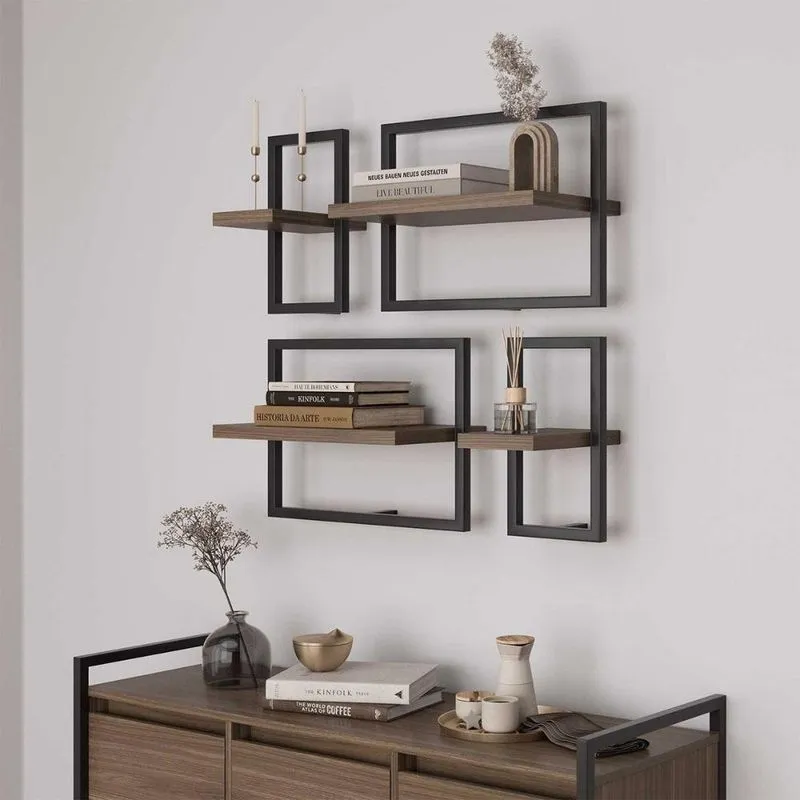 Conjunto 4 Prateleiras Industrial Affara - Pleno