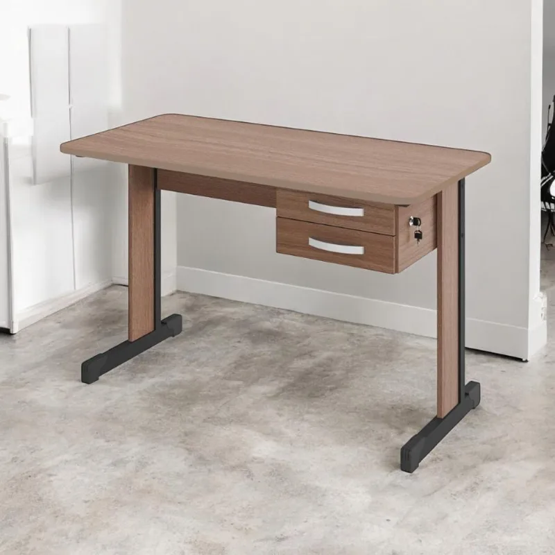 Mesa para Computador Retangular Light 3 Gavetas Mdf Mdp 150cm Montana Home Office Plata Móveis