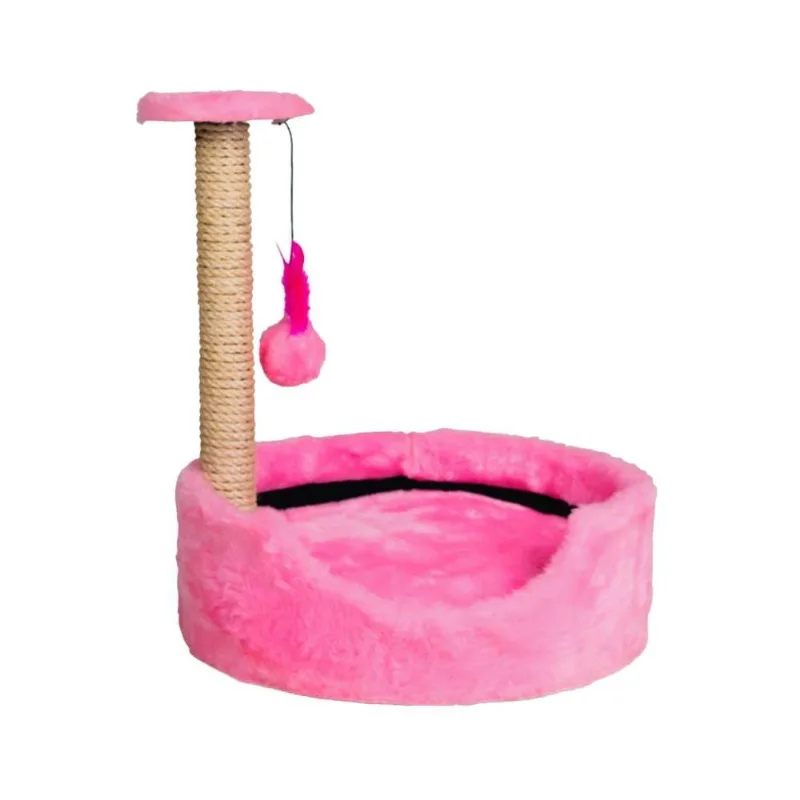 Brinquedo Arranhador Cama Le Petin Cat Conforto Pink - Tam. Único