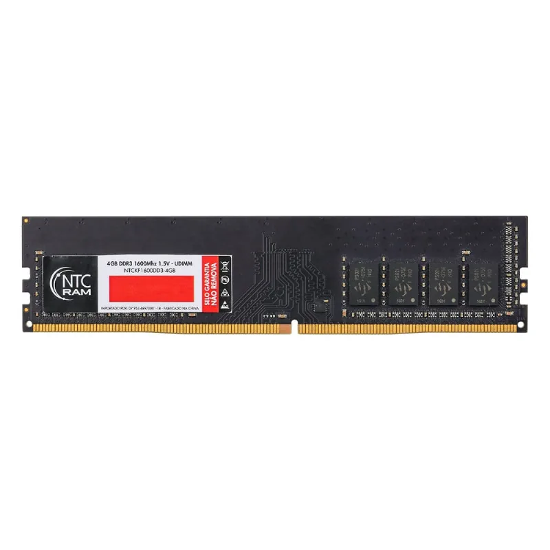Memória Desktop ntc 4GB DDR3 1600 Mhz - NTCKF1600DD3-4GB