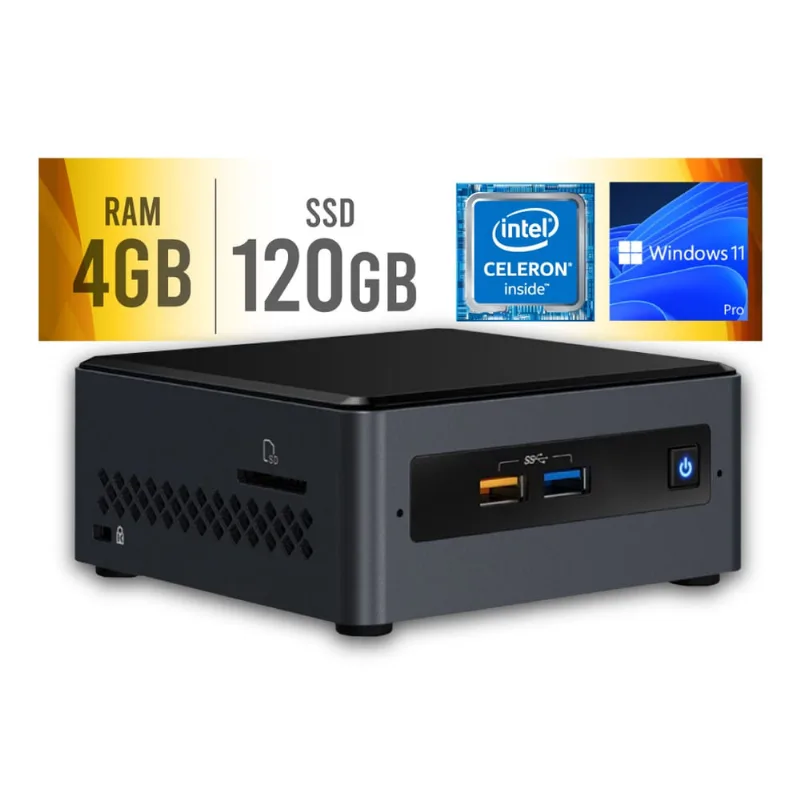 Mini pc Intel Dual Core J4005 4GB ssd 120GB Windows 11 pro Certo pc - nuc 101