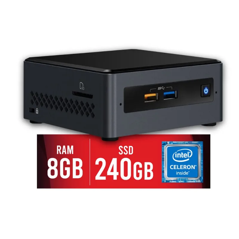 Mini pc Intel Dual Core J4005 8GB ssd 240GB Certo pc - nuc 106