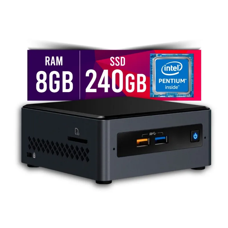 Mini pc Intel Dual Core J5040 8GB ssd 240GB Intel Graphics 600 Certo pc - nuc 215