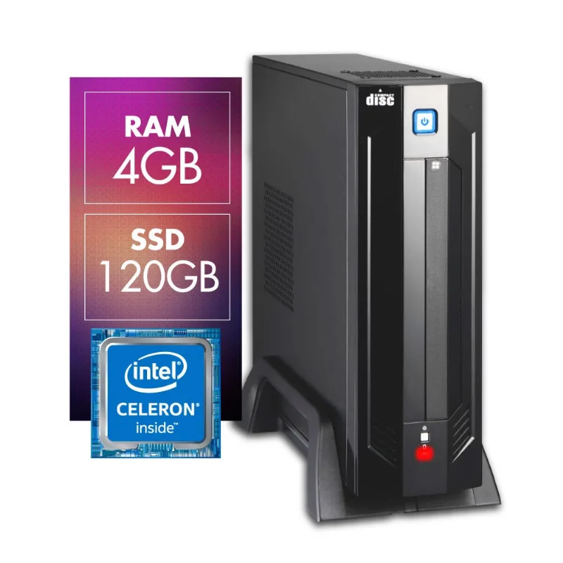 Mini pc Intel Dual Core N4020 4GB ssd 120GB Intel Graphics 600 Certo pc - Compact Intel 1000 pw