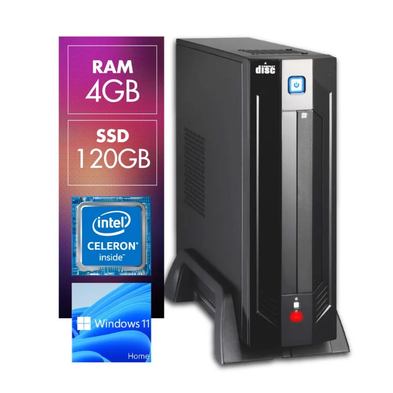 Mini pc Intel Dual Core N4020 4GB ssd 120GB Intel Graphics 600 Win11 sl Certo pc - Compact Intel 1001 pw