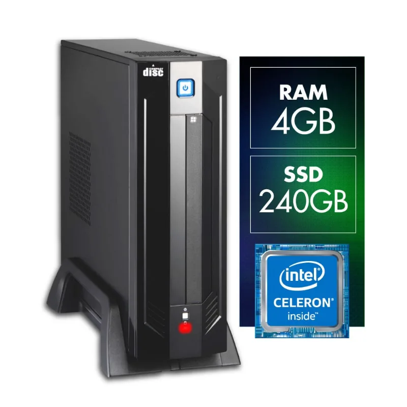 Mini pc Intel Dual Core N4020 4GB ssd 240GB Intel Graphics 600 Certo pc - Compact Intel 1003 pw
