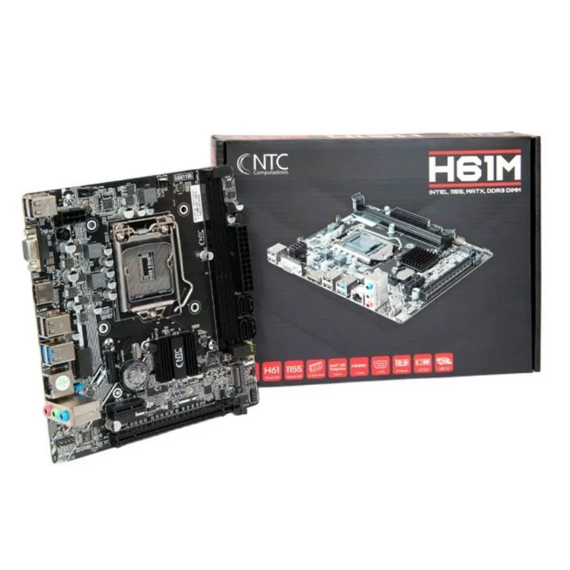 Placa Mãe ntc H61M LGA1155 2xDDR3 Chipset H61 mATX