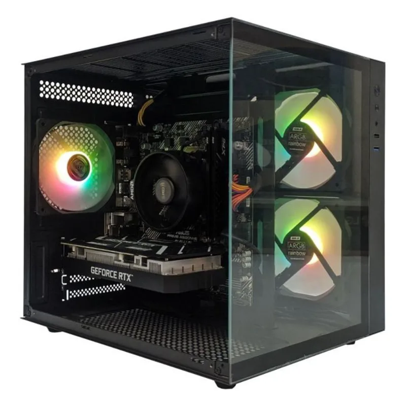 Computador Gamer CertoX Stream aq 1002 as amd Ryzen 5 5500 rtx 3050 16GB DDR4 256GB nvme C/3Fans Linux