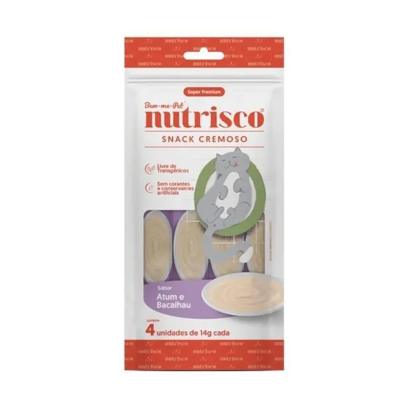 Nutrisco Snack Cremoso Pacote C/4 Unidades 14g Cada Sabor