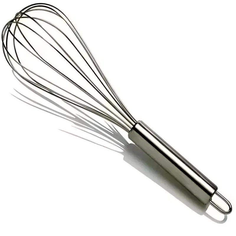 Kit 4 Batedores De Ovos 6 Fios Massas Bolos Aço Inox 29cm