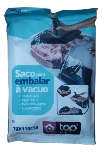 Saco À Vácuo Grande 70x110cm - Organizador Cobertor Edredom Roupas