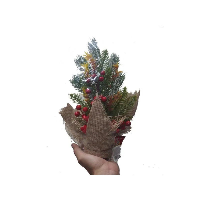 Arvore Natal Mesa Decorada Pinhas E Azeivinhos 32cm Casa
