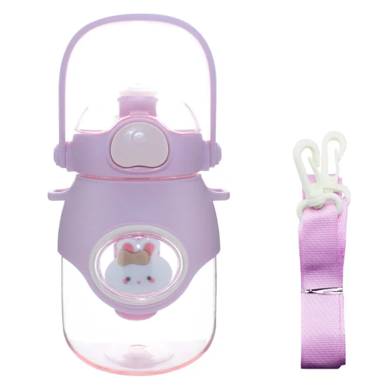 Garrafa Infantil C/ Alça 820ml em Plástico Top útil-Rosa