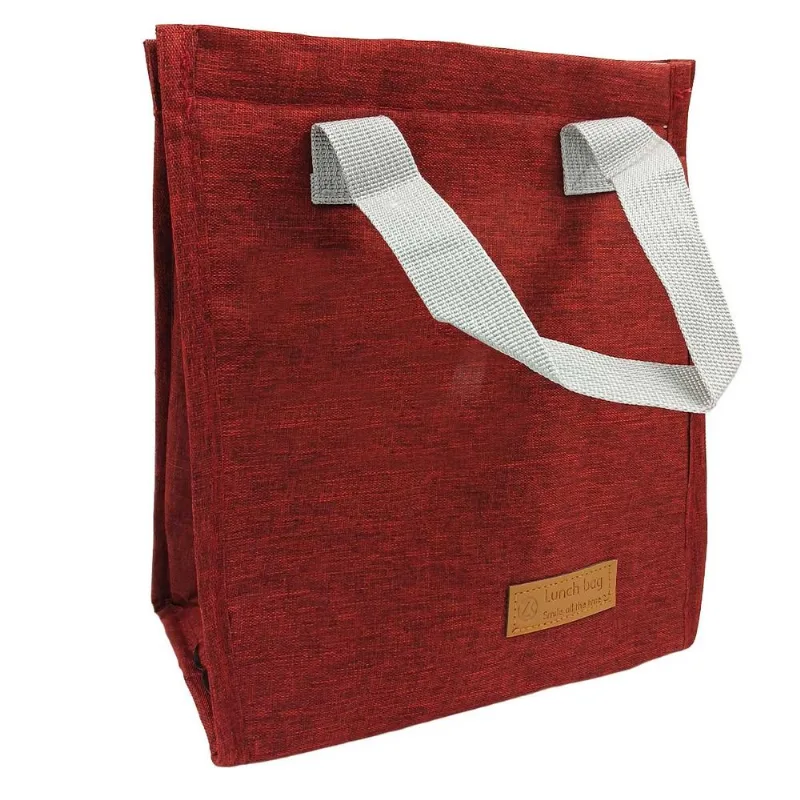 Bolsa Térmica 24x22cm em Poliéster Top Útil-Vermelho